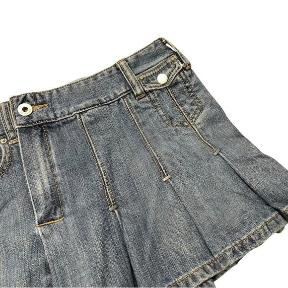 Billabong Y2K Ultra Rare Pleated Mini Denim Skirt - Picture 3 of 9